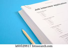 Job search and interview resume recruitment application concept