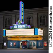 Movie Theatre & Ticket Box Movie Theatre & Ticket Box