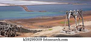 old salt flats and mines in the Cape Verde Islands