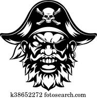 pirata, esportes, mascote