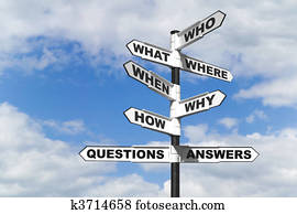 Questions and Answers signpost Questions and Answers signpost