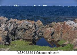 rocky Fogo Island coastline, Newfoundland