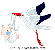 Stork And Baby Stork And Baby
