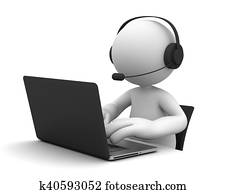 customer service concept 3d illustration customer service concept 3d illustration