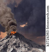 erupting, de, vulcão