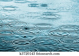 Rain drops on the water Rain drops on the water