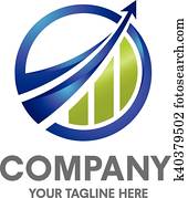 sucesso, negócio, logotipo