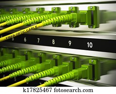 vernetzung, infrastruktur, faseroptik, anschlüsse