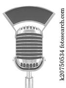 3d Old retro radio microphone 3d Old retro radio microphone