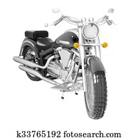 Classic motorcycle or bike isolated on white Classic motorcycle or bike isolated on white