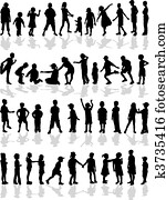 gosses, silhouettes