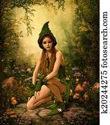 Green Forest Elf, 3d CG Green Forest Elf, 3d CG