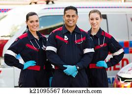 grupo, de, paramédico