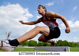 hurdles sprinter