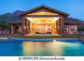 repouso luxuoso, com, piscina