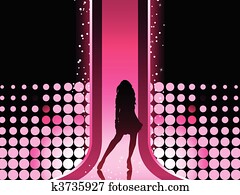 Sexy fashion girl in beautiful and colorful catwalk. Sexy fashion girl in beautiful and colorful catwalk.