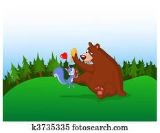 squirrel and bear squirrel and bear