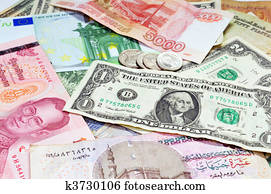 various currencies