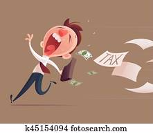המנע, tax,, איש של עסק, לרוץ הלאה, מ, מס, ל, מס, מושג
