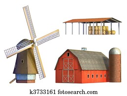 כפרי, בנינים