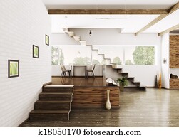 פנים, של, מודרני, דירה