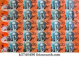 australian, 20 dollar, notes
