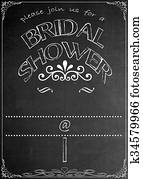 Chalkboard Bridal Shower Invitation Chalkboard Bridal Shower Invitation