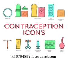 Outlined Condom Clipart | k11328223 | Fotosearch