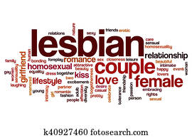 lesbiana, palabra, nube