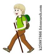 Man hiking Man hiking