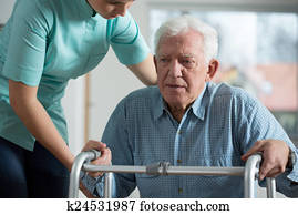 Man with walker Man with walker
