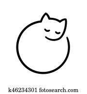 Minimal cat logo Minimal cat logo