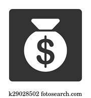 Money Bag Icon from Commerce Buttons OverColor Set