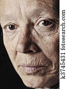old woman,face