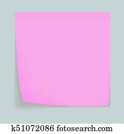 Pink memo stick concept background, realistic style