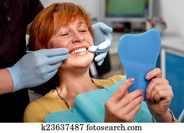 Senior woman in the dental office. Senior woman in the dental office.