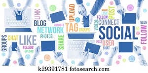 social, rede, comunidade