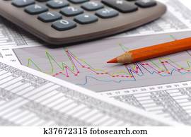 tabelle, von, finanziell, budget, calculat