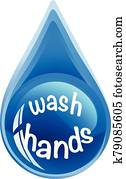 Wash hands sign Wash hands sign