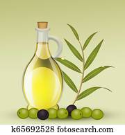 בקבוק, של, שמן זית