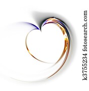 Delicate heart on a white background Delicate heart on a white background