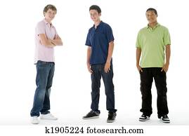 Full Length Portrait Of Teenage Boys