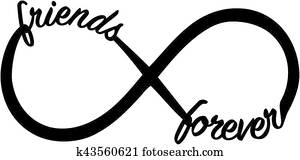 Infinity sign with friends forever Infinity sign with friends forever