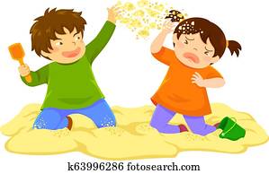 Kid Throwing Sand Kid Throwing Sand