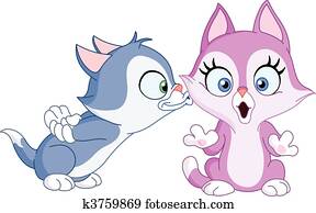 Kitten kiss Kitten kiss