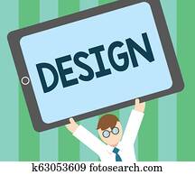 Word writing text Design. Business concept for plan drawing produced to show look function or workings of building Word writing text Design. Business concept for plan drawing produced to show look function or workings of building