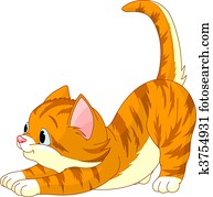 חמוד, שיער אדום, חתול, למתוח