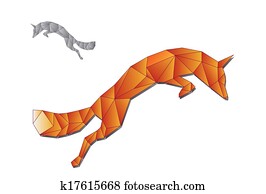 לקפוץ, שועל, עשה, של, משולשים