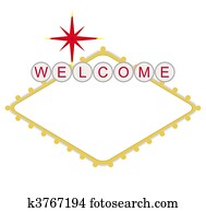 Blank welcome to Las Vegas sign Blank welcome to Las Vegas sign