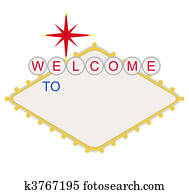 Blank welcome to Las Vegas sign Blank welcome to Las Vegas sign